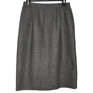Vintage Valentino Boutique Gray and Black Skirt